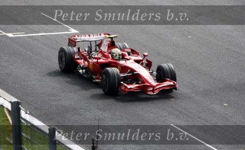 Spa 7 september 2008
Formule 1 Grand Prix van Spa Francochamps. Filippe Massa Kimi Raikkonen Lewis Hamilton  Heiki Kovalinen Fernando Alonso
Peter Smulders bv