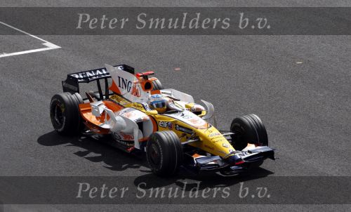 Spa 7 september 2008
Formule 1 Grand Prix van Spa Francochamps. Filippe Massa Kimi Raikkonen Lewis Hamilton  Heiki Kovalinen Fernando Alonso
Peter Smulders bv