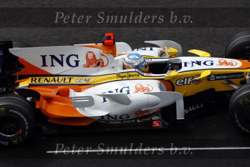 Spa 7 september 2008
Formule 1 Grand Prix van Spa Francochamps. Filippe Massa Kimi Raikkonen Lewis Hamilton  Heiki Kovalinen Fernando Alonso
Peter Smulders bv