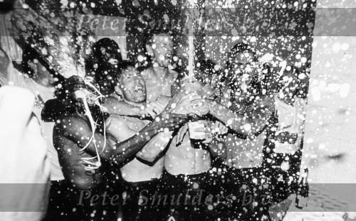 Groningen, 31 Mei 1993
Feyenoord is Landskampioen door met 5-0 te winnen van FC Groningen
Op de foto Ruud Heus, Rob Witschge, John de Wolf, Regi Blinker, John v Loen en bijna onzichtbaar linksachter Josef Kiprich