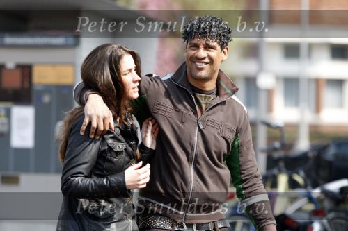 Amsterdam 13 april 2009
Frank Rijkaard met zijn nieuwe vriendin Stephanie Fransen. Ze vertrekken bij zijn nieuwe huis en gaan lunchen bij het Hilton hotel.
Peter Smulders bv