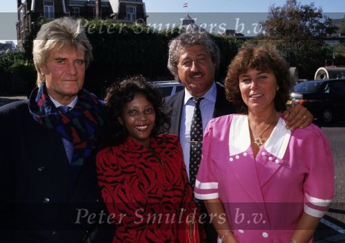 Scheveningen, 1992 Hans boskamp samemet zijn vrouw Tine Boskamp, Linda v d Meer en Frans Derks