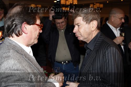 Bussum 24 januari 2008
Omroepman van het jaar verkiezing bij Jan Tabak. Frits Barend met Fons v Westerlo