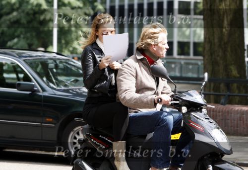 Amsterdam 18 mei 2008
Leco v Zadelhoff viert zijn 40e verjaardag met zijn vrienden in het hilton en ze maken een scooter rally door Amsterdam. 
Froukje de Both