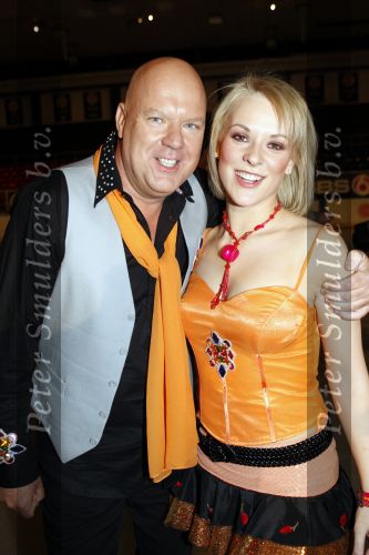 Amsterdam 23 oktober 2007
Nance Coolen en Gerard Joling bij presentatie sterren dansen op het ijs van sbs6  op de jaap eden baan. Gaston Starreveld