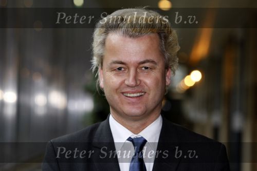 Den Haag 23 januari 2009 
Karel Hille interviewt Geert Wilders in de tweede kamer.
Peter Smulders bv
