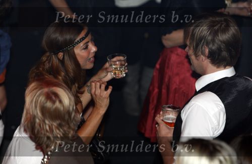 Amsterdam 15 september 2008
Feestje i.v.m. de 50e Linda magazine op boot de ocean diva. 
Georgina Verbaan dansend met een vriend