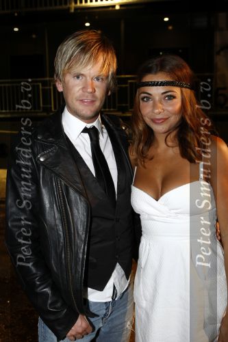 Amsterdam 15 september 2008
Feestje i.v.m. de 50e Linda magazine op boot de ocean diva. 
Georgina Verbaan met een vriend