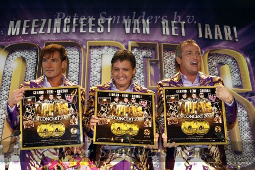 Amsterdam 30 september 2008
Persconferentie van de toppers Rene Froger Gordon en Gerard Joling ivm hun deelname aan het songfestival in het amstel hotel. toppers op jet ski\'s
Peter Smulders bv