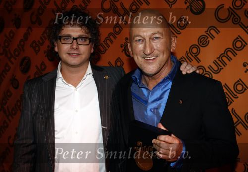 Hilversum 5 maart 2009
Uitreiking Gouden Harpen Buma 2009 in studio 21. 
Winnaar Gerard v d Maasakker en Guus Meeuwis