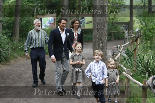 Apeldoorn 30 mei 2008
Prins Maurits Prinses Marilene en hun kinderen Prinses Anna Prins Lucas en Prinses Felicia  tijdens fotoshoot vanwege 10 jarig huwelijk in de apenheul.