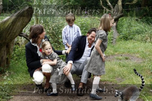 Apeldoorn 30 mei 2008
Prins Maurits Prinses Marilene en hun kinderen Prinses Anna Prins Lucas en Prinses Felicia  tijdens fotoshoot vanwege 10 jarig huwelijk in de apenheul.