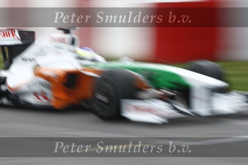 Barcelona 11 maart 2009
Test dag voor de formule 1 teams op het circuit van Barcelona. Giancarlo Fisichella voor Force India Mercedes
Peter Smulders bv