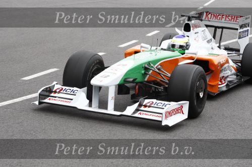 Barcelona 11 maart 2009
Test dag voor de formule 1 teams op het circuit van Barcelona. Giancarlo Fisichella in een Force India Mercedes
Peter Smulders bv
