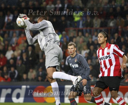 Eindhoven, 19 September 2007 Seizoen 2007/2008 
Eerste wedstrijd Champions League PSV-CSKA Moskou, eindstand 2-1 doelman Gomes
