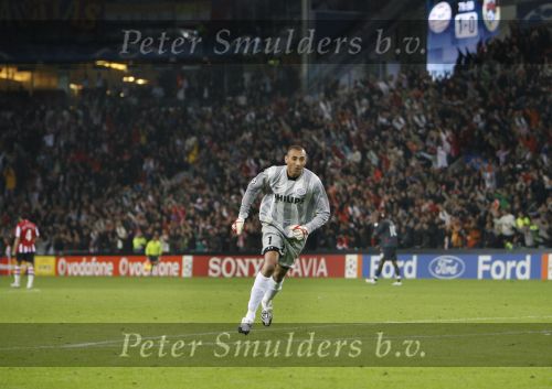 Eindhoven, 19 September 2007 Seizoen 2007/2008 
Eerste wedstrijd Champions League PSV-CSKA Moskou, eindstand 2-1 Een blije doelman Gomes