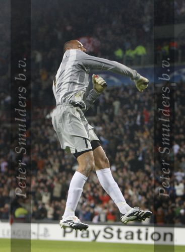 Eindhoven, 19 September 2007 Seizoen 2007/2008 
Eerste wedstrijd Champions League PSV-CSKA Moskou, eindstand 2-1 Een blije doelman Gomes