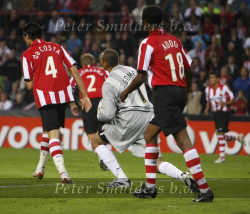Eindhoven, 19 September 2007 Seizoen 2007/2008 
Eerste wedstrijd Champions League PSV-CSKA Moskou, eindstand 2-1
Doelman Gomes