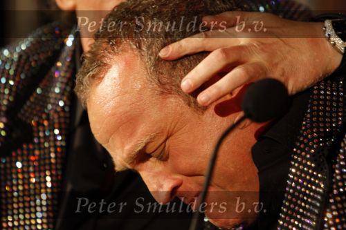 Hilversum 1 februari 2009
De toppers Gordon Rene Froger en Jeroen v d Boom tijdens het nationale songfestival in studio 22.
Jack v Gelder presenteert het programma.
Peter Smulders bv