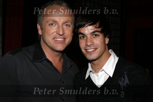 Hilversum 12 januari 2008
Gordon met zijn nieuwe spaansed vriend Jose na idols.
