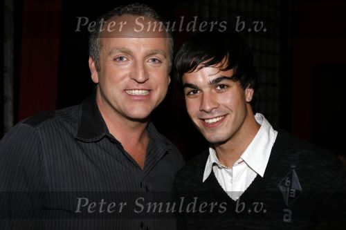 Hilversum 12 januari 2008
Gordon met zijn nieuwe spaansed vriend Jose na idols.