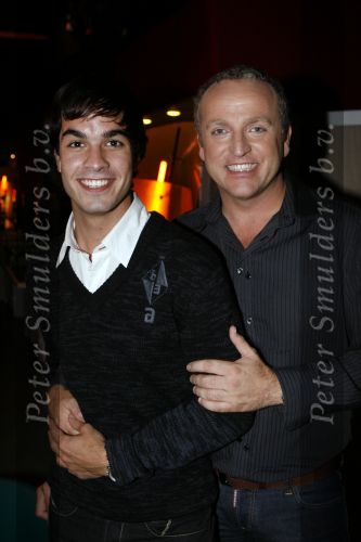 Hilversum 12 januari 2008
Gordon met zijn nieuwe spaansed vriend Jose na idols.
