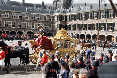 Den Haag 18 september 2007
Koningin Beatrix Prins Willem Alexander Maxima Prinses Margriet Pieter v Vollenhoven Prins Constantijn en Prinses Laurentien bij prinsjesdag met de gouden koets.
