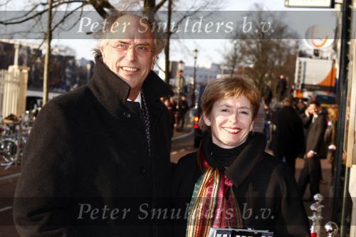 Amsterdam 1 februari 2008
Feest koningin Beatrix en Prinses Margriet voor hun 70e en 65e verjaardag in Carre.
Guusje ter Horst met man