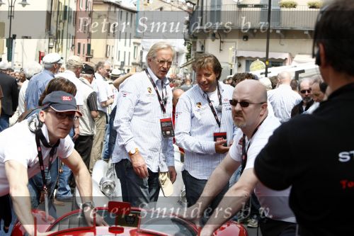 Brescia 15 mei 2008
Start van de Mille Miglia in Brescia. State of art rijdt met 2 porsches mee. 
Harm Lagaay en Martin Utberg