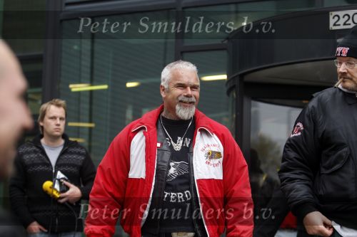 Amsterdam 29 oktober 2007
Rechtzaak  tegen de hells angels . oa Bram Moszkowicz en Big Willem v Boxtel zijn aanwezig.
