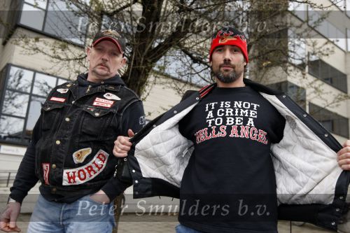 Amsterdam 29 oktober 2007
Rechtzaak  tegen de hells angels . oa Bram Moszkowicz en Big Willem v Boxtel zijn aanwezig.