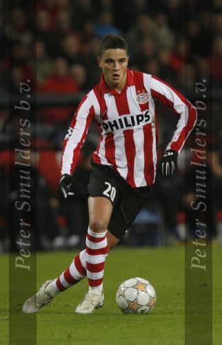 Eindhoven, 12 December 2007
Champions League wedstrijd PSV-Internationale Milan, eindstand 0-1 Seizoen 2007/2008
Ibrahim Afellay