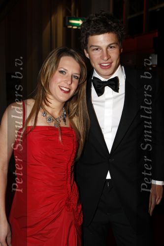 Amsterdam 19 decdember 2007
Sportman van het jaar verkiezing in de rai. Sven Kramer met Ireen Wust