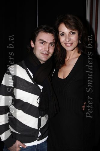 Amsterdam 26 januari 2008
Modeshow Bibi v d Velden tijdens Amsterdam fashion week. Irene v d Laar met vriend Sander