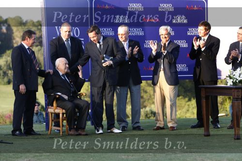 4 November 2007 Valderrama Golfclub ( Spanje )
Finaledag Volvo Masters Seizoen 2007
Eigenaar van Golfbaan Valderrama Patino Sr. met zijn zoon en opvolger Felipe Ortiz Patino