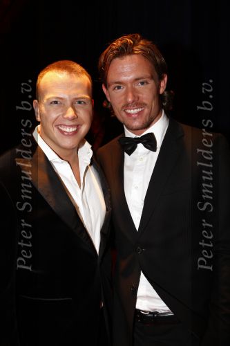 Hilversum 2 juni 2008
Uitreiking musical awards in studio 22. Jamai Loman met vriend Ron Link