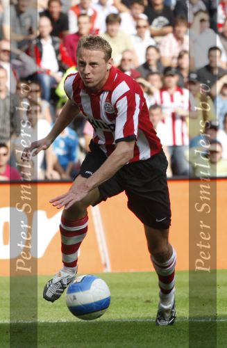 Eindhoven, 23 September 2007 Seizoen 2007/2008 Kompetitewedstrijd PSV-Feyenoord, eindstand 4-0
Jan Kromkamp