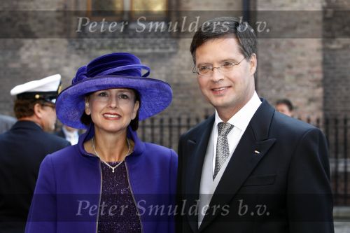 Den Haag 16 september 2008
Prinsjesdag 2008 op het binnenhof. 
Jan Peter Balkenende met zijn vrouw Bianca Balkenende