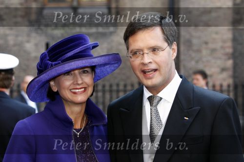 Den Haag 16 september 2008
Prinsjesdag 2008 op het binnenhof. 
Jan Peter Balkenende met zijn vrouw Bianca Balkenende