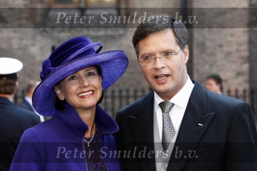 Den Haag 16 september 2008
Prinsjesdag 2008 op het binnenhof. 
Jan Peter Balkenende met zijn vrouw Bianca Balkenende