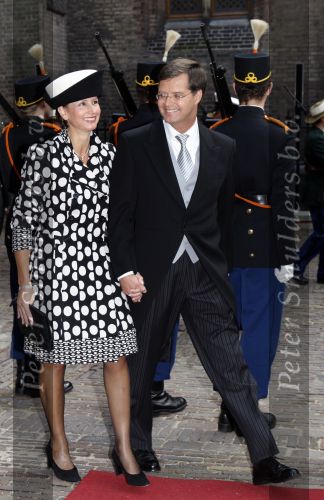 Den Haag 19 september 2007
Prinsjesdag op het binnenhof met de ministers en staatssecretaressen met hoedjes Jan Peter Balkenende met vrouw Bianca