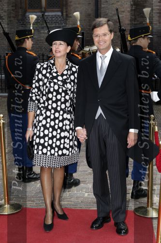 Den Haag 19 september 2007
Prinsjesdag op het binnenhof met de ministers en staatssecretaressen met hoedjes Jan Peter Balkenende met vrouw Bianca
