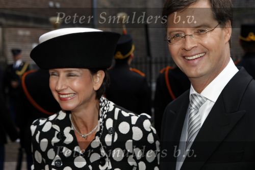 Den Haag 19 september 2007
Prinsjesdag op het binnenhof met de ministers en staatssecretaressen met hoedjes Jan Peter Balkenende met vrouw Bianca