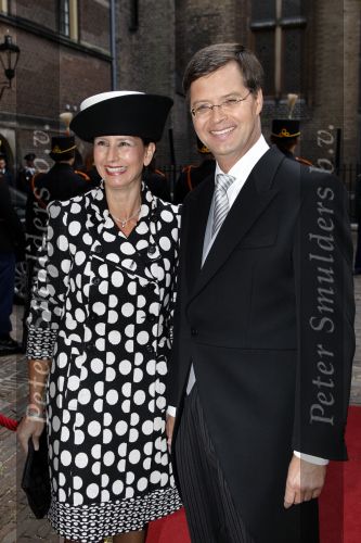 Den Haag 19 september 2007
Prinsjesdag op het binnenhof met de ministers en staatssecretaressen met hoedjes Jan Peter Balkenende met vrouw Bianca