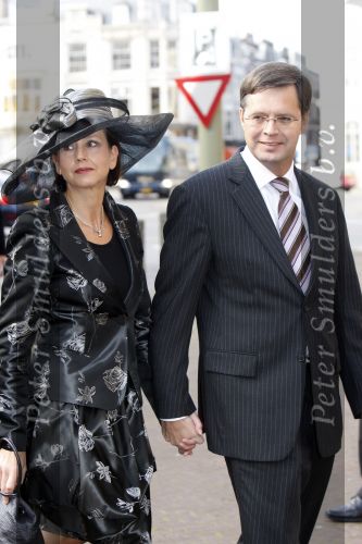 Den Haag 20 oktober 2007
Doop prinses Ariane .  Jan peter Balkenende met zijn vrouw Bianca