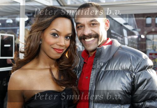 Amsterdam 31 januari 2009
Modeshow van Addy v d  Krommenacker op de amsterdam fashion week. jasmine Sendar met een vriend
Peter Smulders bv