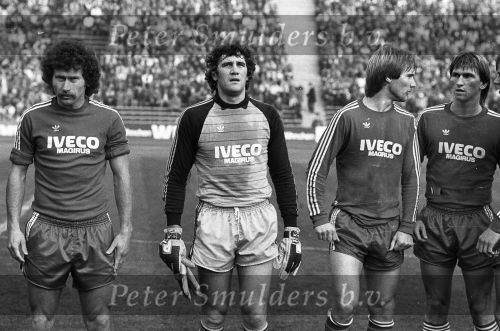 Munchen, 30 Oktober 1982
Bayern Munchen-VFB Stuttgart, eindstand 4-0
Jean Marie Pfaff samen met o.a. Paul Breitner en Klaus Augenthaler