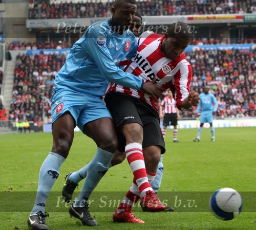 Eindhoven, 13 April 2008 Kampioenswedstrijd PSV-FC Twente, eindstand 1-1 Seizoen 2007/2008. PSV daardoor nog niet kampioen.
Jefferson Farfan