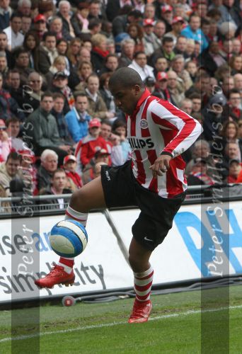Eindhoven, 13 April 2008 Kampioenswedstrijd PSV-FC Twente, eindstand 1-1 Seizoen 2007/2008. PSV daardoor nog niet kampioen.
Jefferson Farfan