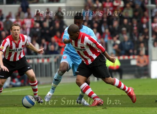 Eindhoven, 13 April 2008 Kampioenswedstrijd PSV-FC Twente, eindstand 1-1 Seizoen 2007/2008. PSV daardoor nog niet kampioen.
Jefferson Farfan